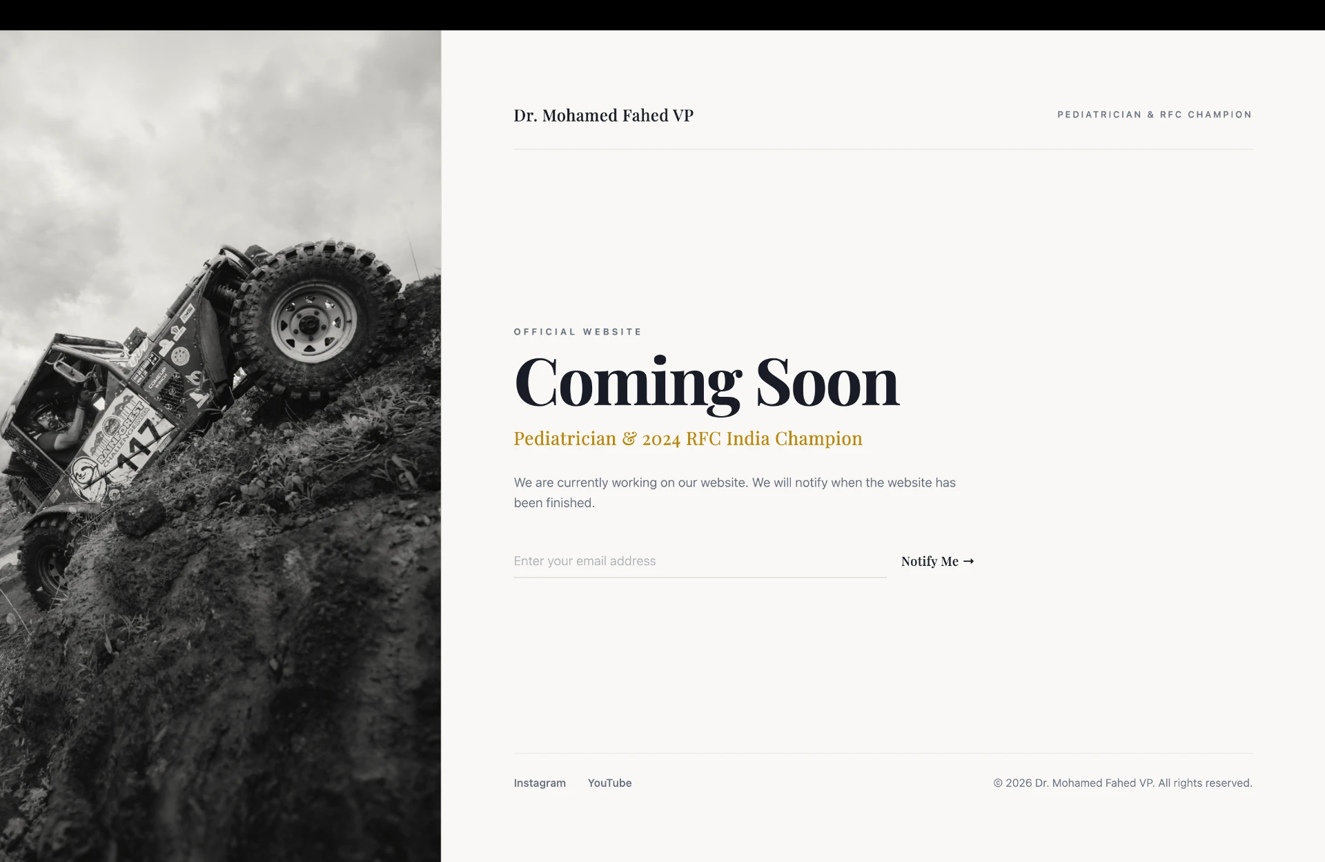 Dr. Mohammed Fahed VP website preview